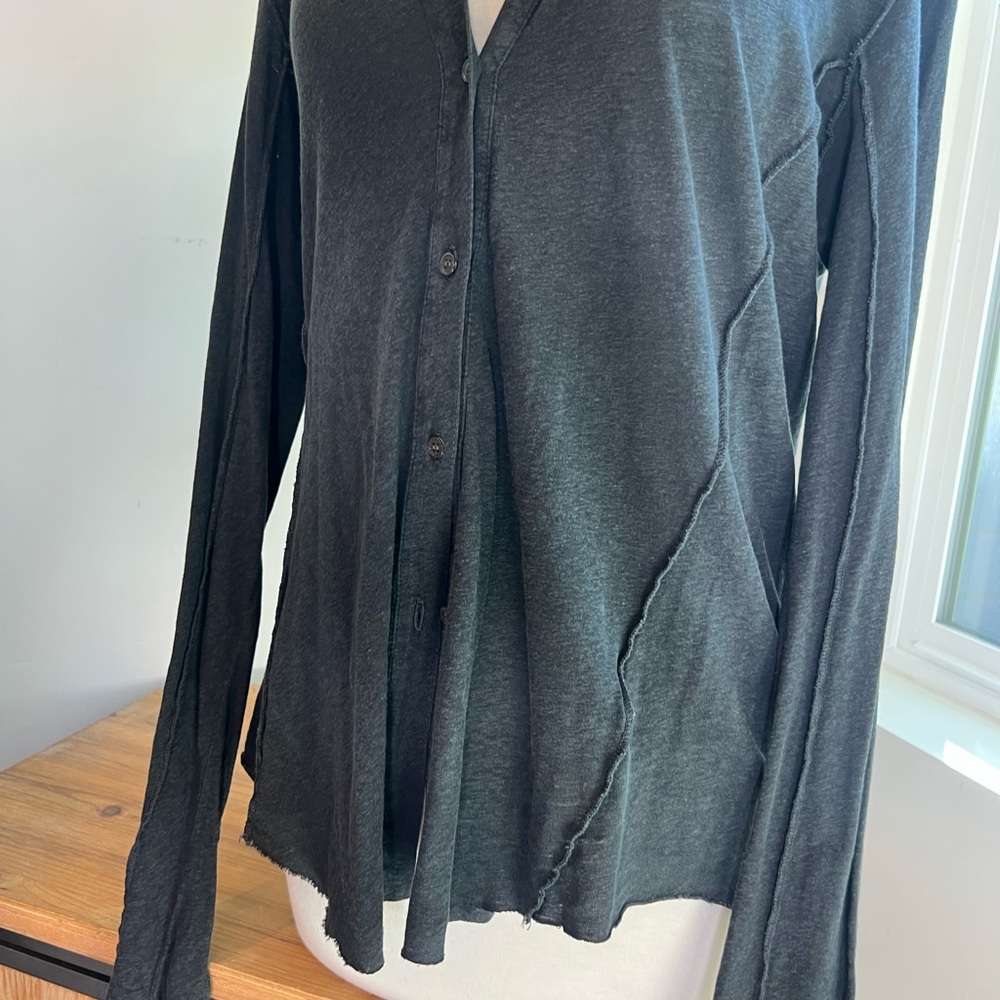 James Perse Cotton/linen blend grey long sleeve - Picture 4 of 8